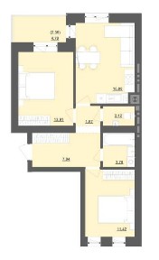 Продаж 2к квартири 52.05 кв. м на вул. Садова