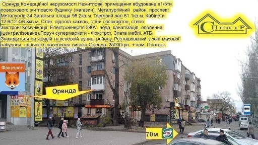 Соц Місто навпроти АТБ, поруч Фокстрот без центрального опалення