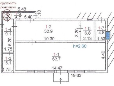 Здається комерційне приміщення на Леонова, площа 128 кв. м