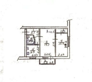 Продаж 2 кім. квартири 47,1 кв. м.вул. Грушевського, м. Дрогобич
