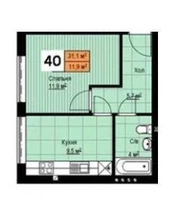 єОселя! Однокімнатна квартира, 33 м2. КБ 