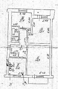 Продається 3х кімнатна квартира в Лубнах.