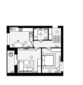 Збудований будинок. Вигляд на приватний сектор. Центр 1 км.