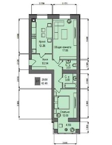 Продаж 2 кімнатної квартири розтермінування Софіївська Борщагівк еосел