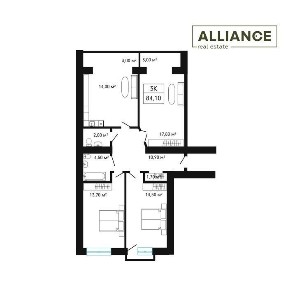 3-кім квартира готова до ремонту ЖК Княгинин