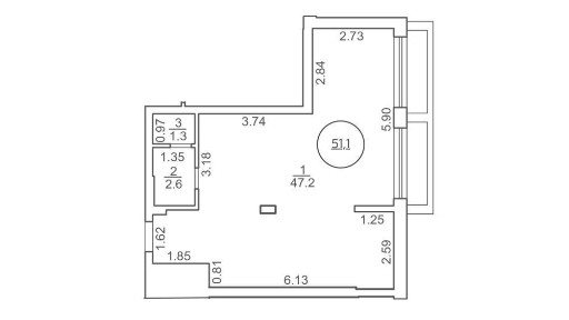 Продаж приміщення/офісу 51,1 м², вул. Під Голоско (ЖК Білий Шоколад)
