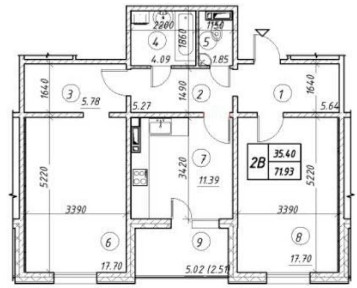 2-комнатная квартира 72 м ЖК <a href='/newbuilding/5392/view/zk-vudstoria'>Вудстория</a> Антоненко-Давыдовыча, 1