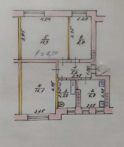 3к. кв. по вул. Садовій, новий ринок