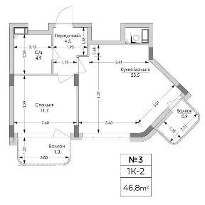 1К квартира (46.8 м2) в ЖК «Lypynsky». Центр. Усе поруч