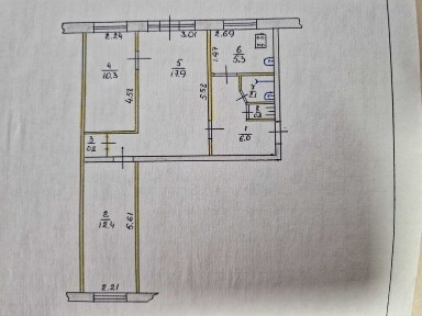 Продаю 3-кімнатну квартиру. Інгулець.