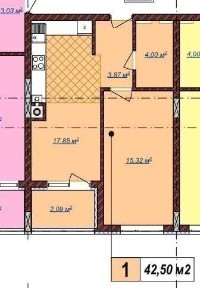 Однокімнатна квартира в новобудові на Сихові