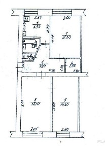 Продажа 3-комнатной квартиры 64.5 м², пер Железнодорожный