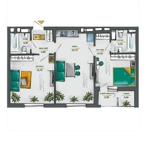 Продаж 2-кімнатної квартири в ЖК 