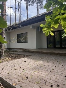 Сучасний екологічний будинок у соснах