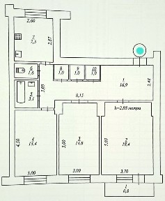 Продам Большая 3х комн квартира у. Ракитина 80м Сух Балка Пруды Зареч!