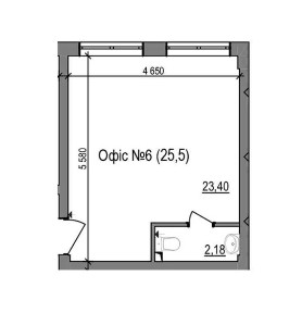 Приміщення для бізнесу в Брюховичах від забудовника, площа: 25,5 м²