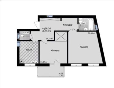 2-х кімнатна новобудова