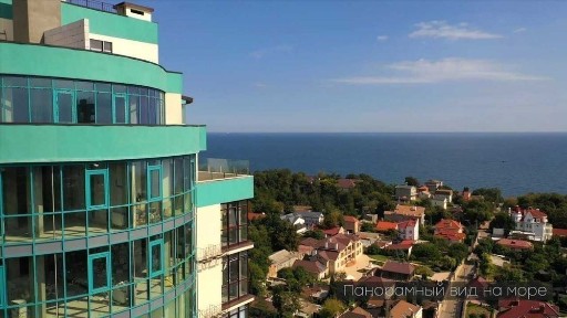 1 комнатная 41м2 16 фонтана Боковой вид Моря ЖК Аквамарин