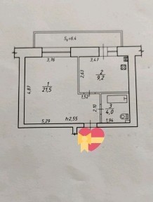 ЄВІДНОВЛЕННЯ Продаж однокімнокімнатної в центрі
