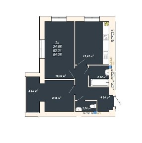 2к квартира в ЖК поруч озера. Газове опалення/закритий двір/гарний вид.