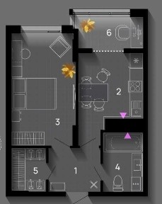 Готова 1 кім з балконом в центральній частині міста