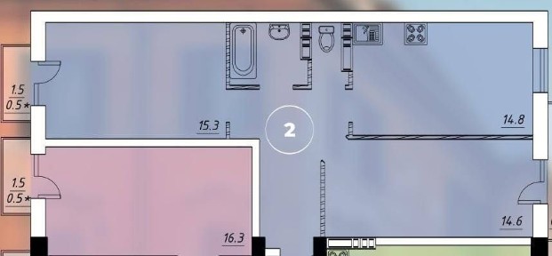 . ЖК <a href='/newbuilding/9205/view/via-roma'>Via Roma</a>. Двухкомнатная квартира в ЖК Виа Рома.