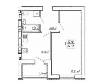 Эксклюзив! Продам 1 к кв ЖК <a href='/newbuilding/7866/view/zk-gidropark'>Гидропарк</a> ул. Борткевича, 7б