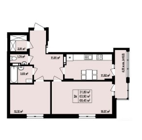 Продаж 2 кім. квартири 64м. новобуд Винники вул. Галицька. Власник.