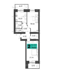 ЖК «Стандарт», 2-кім 80м2