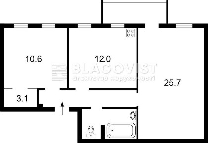 Продаж від власника 2х кімнатної квартир, вул. Саксаганского, буд. 36а