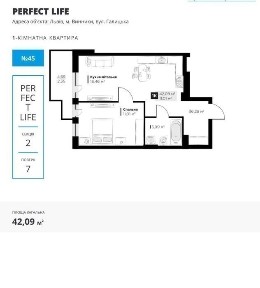 Продаж 1 кім квартири Perfect Life
