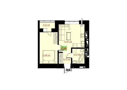 1-кімнатна без ремонту вул. Дорошенка біля парку