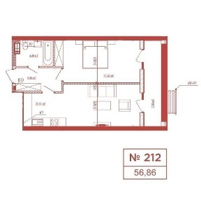 1-кімн. від забудовника. 57 м2. Готовий будинок. ЖК <a href='/newbuilding/6556/view/zk-crystal-avenue'>Crystal Avenue</a>