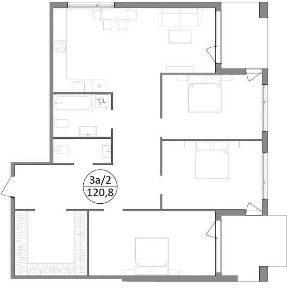 Продаж 3к квартири 120.8 м2 від забудовника, Брюховичі