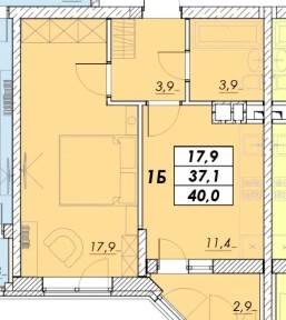 Продажа 1-комнатной квартиры 40 м², Прохоровская ул.