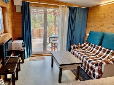 Будинок за містом біля лісу. Відпочинок на природі. Мангал, коні