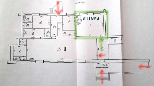 Здам торгове приміщення 158 м2 на проспекті Перемоги (курський)