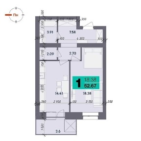 ЖК Стандарт 53м2 здана секція без податку середній поверх