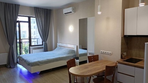 1-ком студия ЖК Милос 7ст. Фонтана/Аркадия вид моря/терраса/СВЕТ всегда