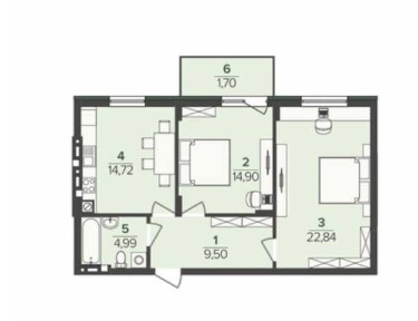 900 $ м2‼️Продаж 2-к кв. 69 м ЖК <a href='/newbuilding/1069/view/zk-pivdennii'>Південний</a> Deluxe ( Делюкс) Сокільники