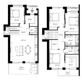 Таунхаус 158,5 м² з власною ділянкою ｜ ТХ СЛОВ'ЯНСЬКІ ｜ Минай ｜ вул. Слов'янська ｜ Передмістя Ужгорода ｜ Від забудовника ｜ Без комісії - SL 8
