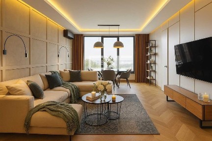 SKYLINE 4к краще планування є сауна автономний комплекс