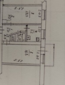 Квартира під ремонт 2-х. кімнатна