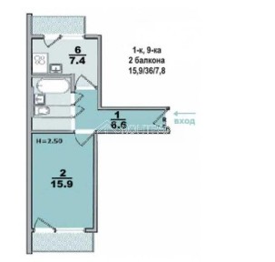 Продаж 1к. кв. двухбалконка вул. Валентинівська, 46