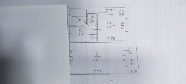 Продам 1 кімнатну квартиру в центрі міста.