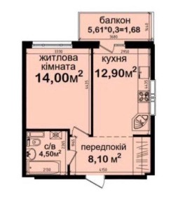 Продаж 1 кімн. квартири по вул. Академіка Заболотного