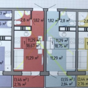 1 ком. квартира Пишоновская жк Акварель 3 Дом сдан