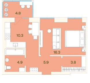 Квартира 1к Луцьк ЖК Ренесанс