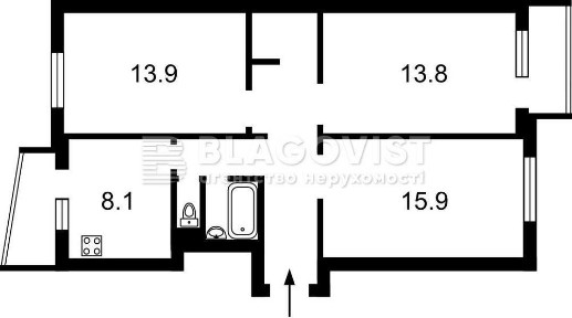 Продається 3 к квартира Тичини Павла просп., 20а, ремонт Лівобережка