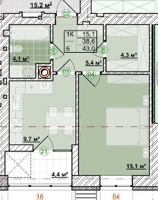 ЖК ЯDRO нова секція 1к квартира 43 кв. м. Вигода -10%. Розтермінування!